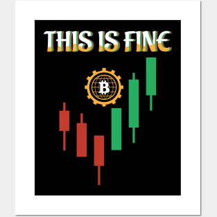 trading design, trading candles with bitcoin. Posters and Art